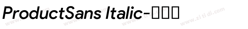 ProductSans Italic字体转换